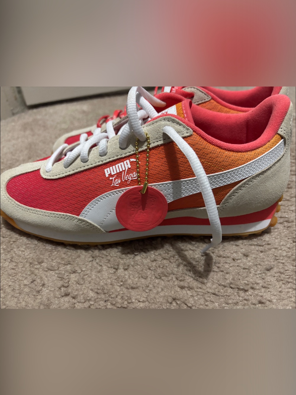 Puma Te Vega Women's Red & Orange Retro Runners